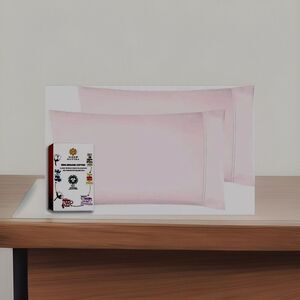 Sleep Mantra Organic Cotton  100% Pink Pillowcases ‎ King Size Set of 2